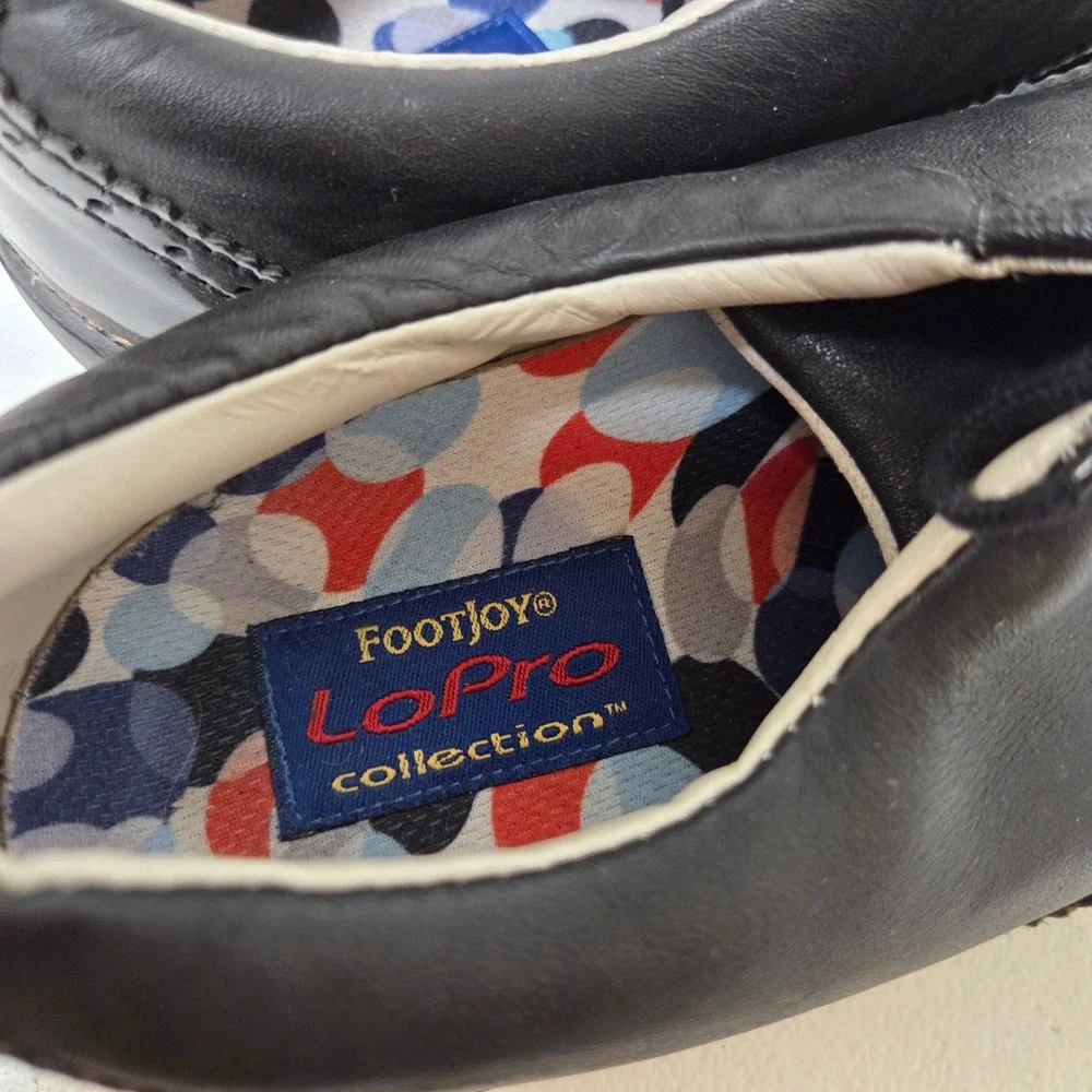 FootJoy LoPro Collection 97045 Black Leather Wingtip Golf Shoes Womens 8M